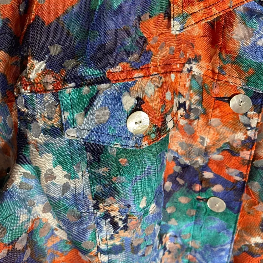 Ruby Rd Sheer Lace Floral Blouse size 18 Boho Hippie Vintage Y2K Artistic - Picture 2 of 13